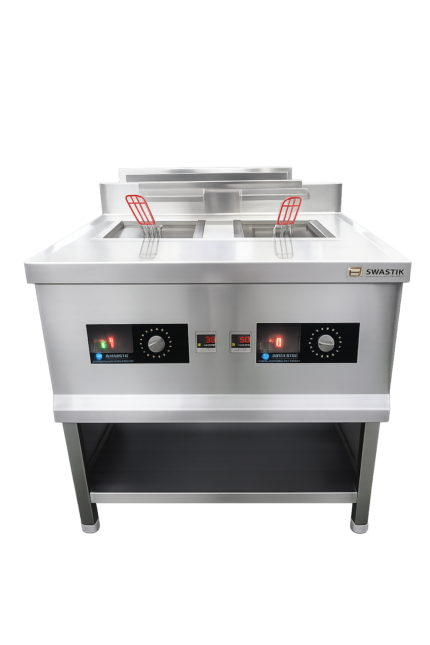 Standing Induction Double Fryer